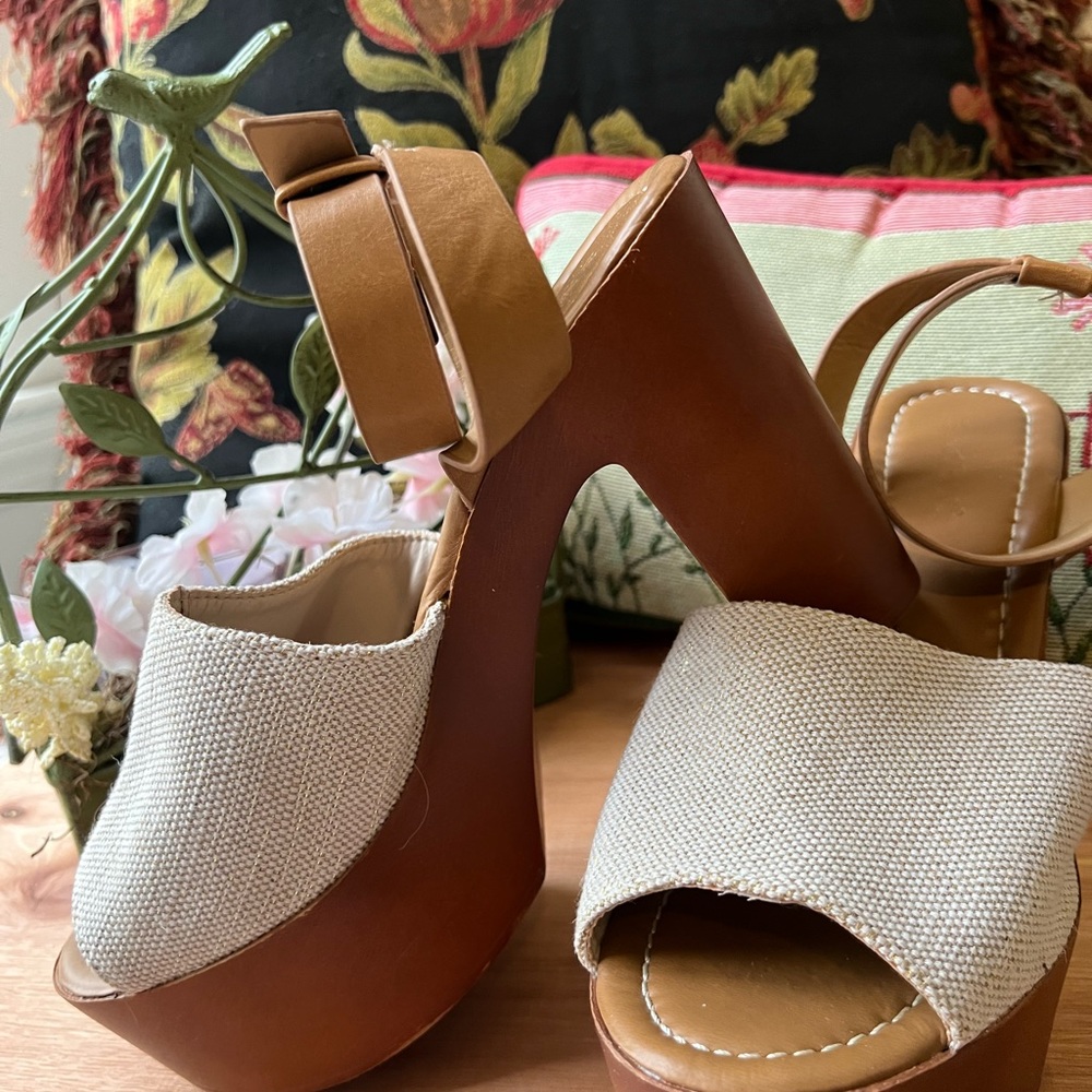 Bamboo Chunky Platform Heel